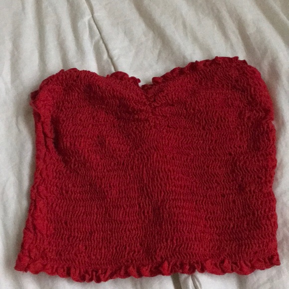 Red Urban Outfitters Tube Top - Picture 3 of 4